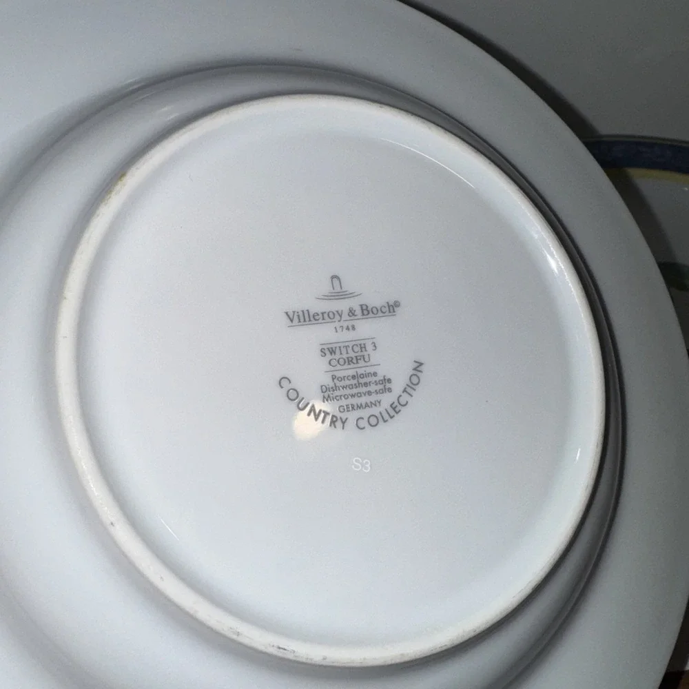 Villeroy &‎ Boch Lot Of 5 Switch 3 Corfu Large Rim Soup Bowls Lemon 9